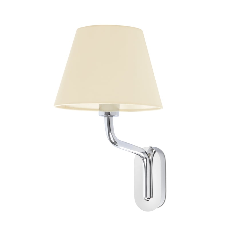 ETERNA CHROME WALL LAMP E27 15W BEIGE LAMPSHADE