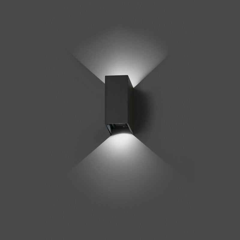 BLIND DARK GREY WALL LAMP LED 2X3W 3000K