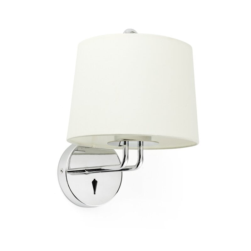 MONTREAL CHROME WALL LAMP WHITE LAMPSHADE