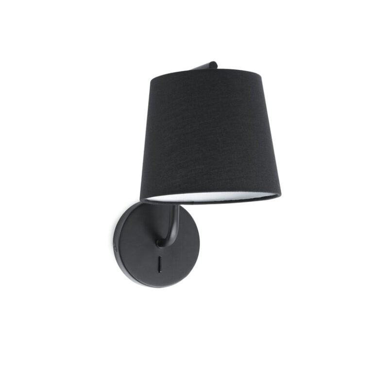 BERNI BLACK WALL LAMP 1 X E27 20W
