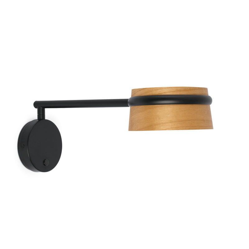 LOOP CHERRY WOOD ARTICULATED WALL LAMP LED DIMABLE