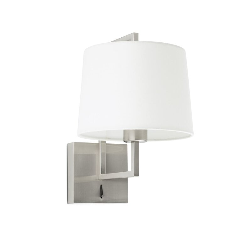 FRAME MATT NICKEL WALL LAMP WHITE LAMPSHADE Ø215